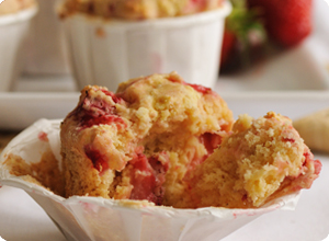 Muffins à la fraise sans gluten