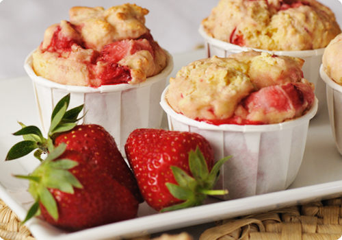 Muffins à la fraise