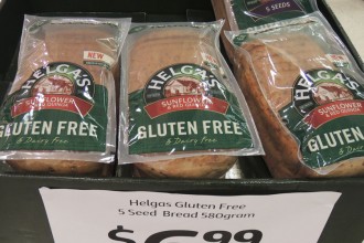 Pain sans gluten au supermarché