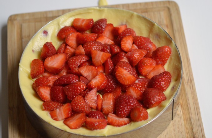 montage fraisier fraises
