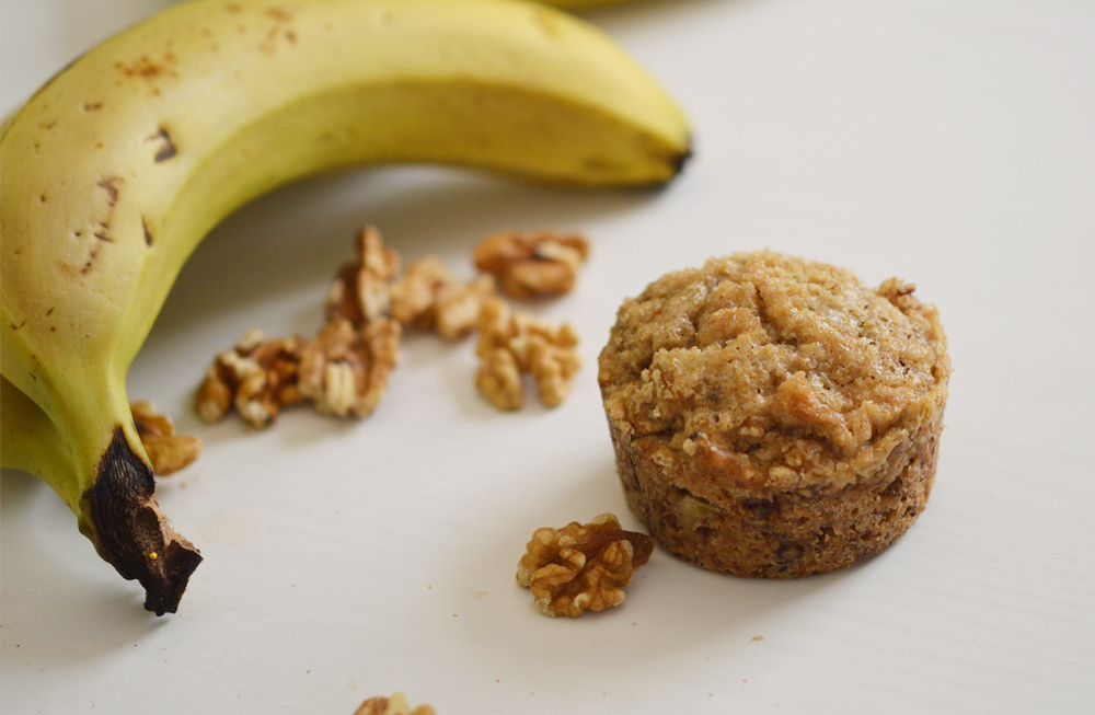 Muffins banane et noix sans gluten et vegan - Sunny Délices