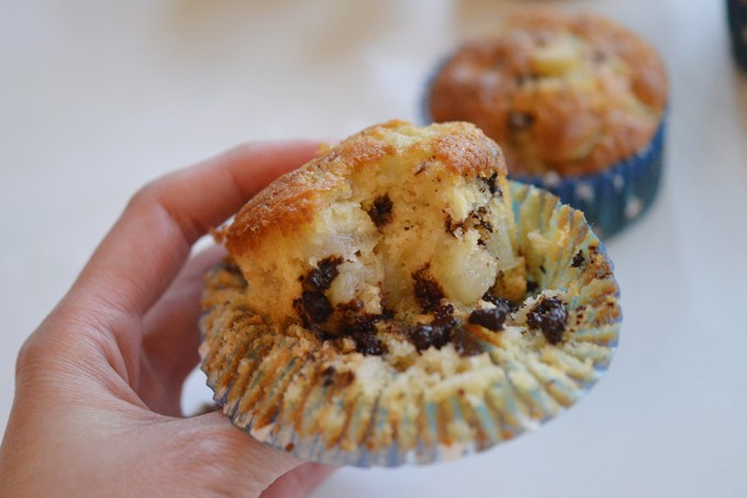 muffins poire chocolat sans gluten